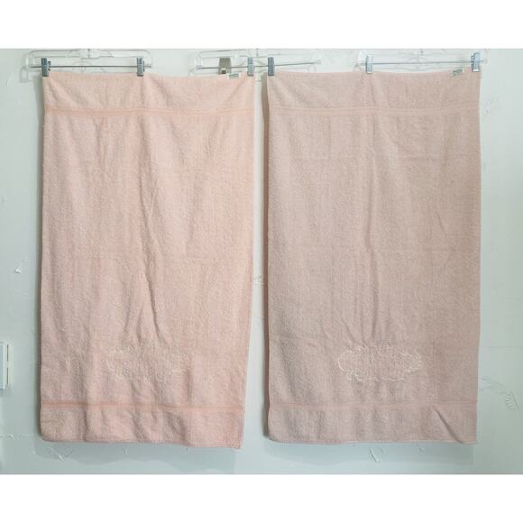 Vintage WAMSUTTA Towel Lot Set Pink Flower Floral Bath & Hand Set Somerset Rose - Picture 4 of 15